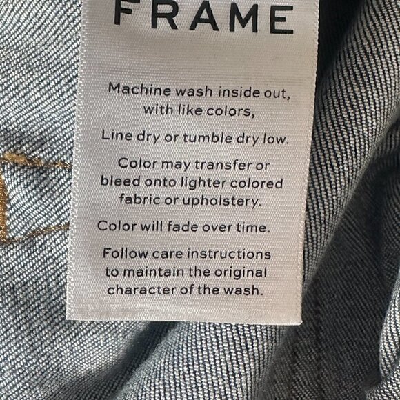 Frame Le High Skinny Piping Leather Trim High Rise Jeans - Size 31 - Picture 14 of 14